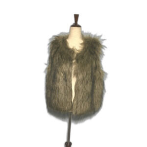 LovPosh Brown Tan Faux Fur Lined Vest Size Large
